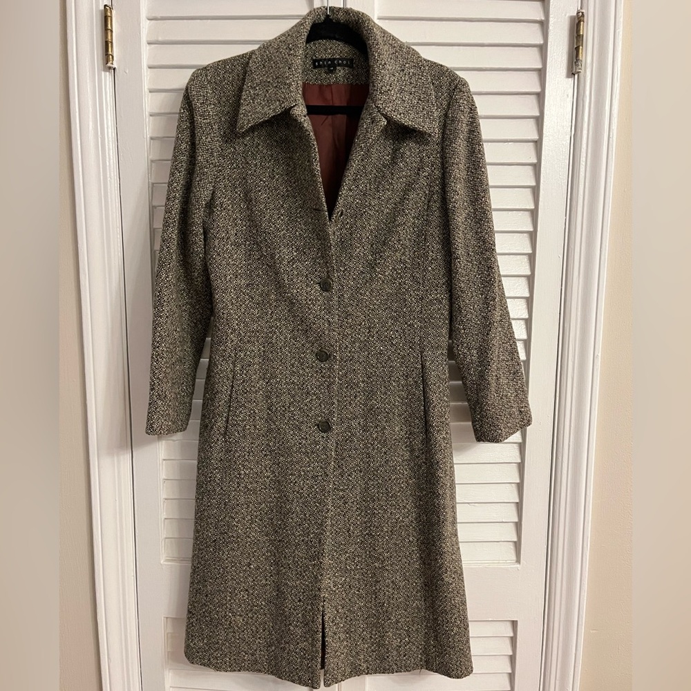 Wool Cashmere Tweed Coat